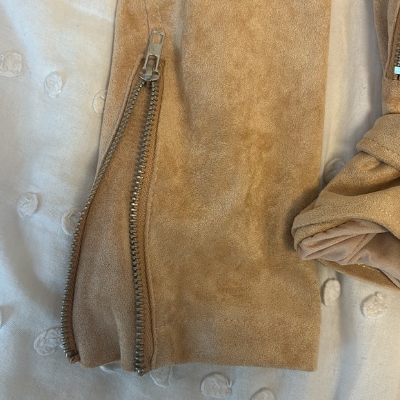 Brown Suede Zip Up Jacket - Picture 5 of 8
